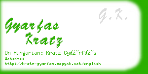gyarfas kratz business card